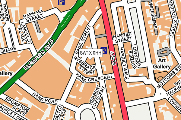 SW1X 0HH map - OS OpenMap – Local (Ordnance Survey)