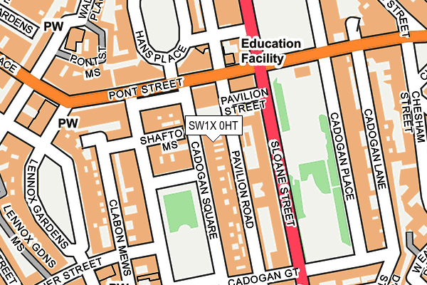 SW1X 0HT map - OS OpenMap – Local (Ordnance Survey)