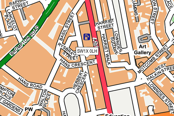 SW1X 0LH map - OS OpenMap – Local (Ordnance Survey)