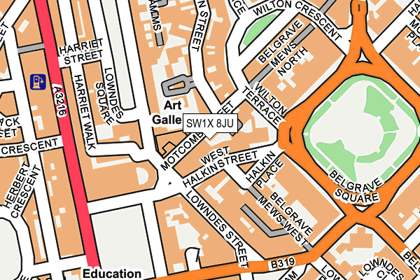 Map of ERES FASHION UK LIMITED at local scale