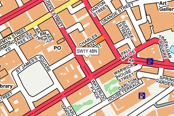 SW1Y 4BN map - OS OpenMap – Local (Ordnance Survey)