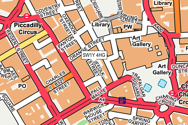 SW1Y 4HG map - OS OpenMap – Local (Ordnance Survey)