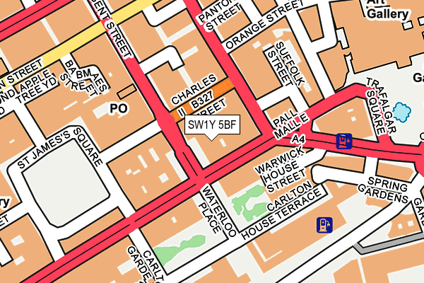 SW1Y 5BF map - OS OpenMap – Local (Ordnance Survey)