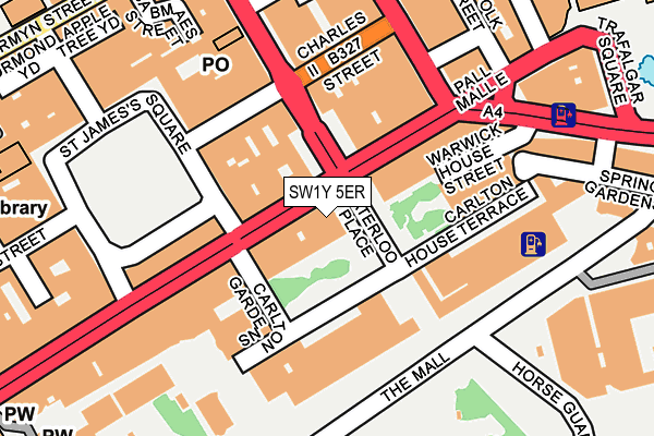 SW1Y 5ER map - OS OpenMap – Local (Ordnance Survey)