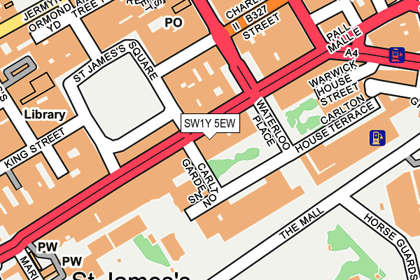 SW1Y 5EW map - OS OpenMap – Local (Ordnance Survey)