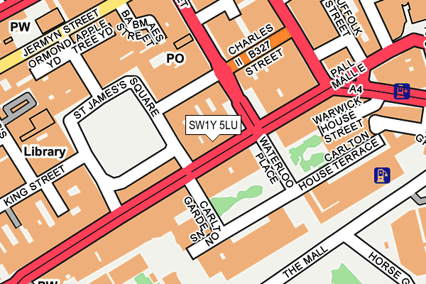 SW1Y 5LU map - OS OpenMap – Local (Ordnance Survey)