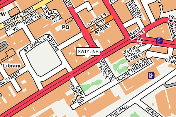 SW1Y 5NP map - OS OpenMap – Local (Ordnance Survey)