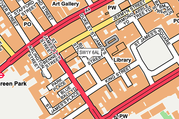 Map of MODERN ART LTD at local scale