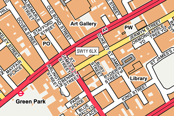 Map of AA MAYFAIR TAILORS LTD at local scale