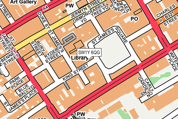 SW1Y 6QG map - OS OpenMap – Local (Ordnance Survey)