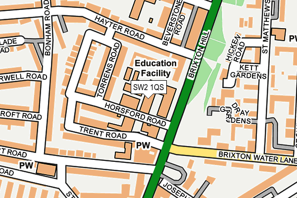 SW2 1QS map - OS OpenMap – Local (Ordnance Survey)