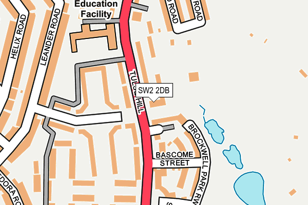 SW2 2DB map - OS OpenMap – Local (Ordnance Survey)