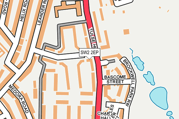 SW2 2EP map - OS OpenMap – Local (Ordnance Survey)