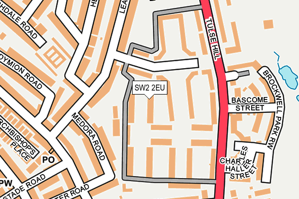 SW2 2EU map - OS OpenMap – Local (Ordnance Survey)