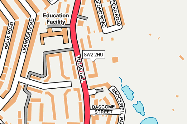 SW2 2HU map - OS OpenMap – Local (Ordnance Survey)