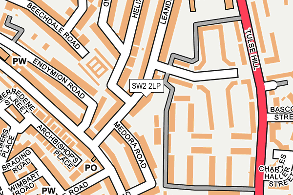 SW2 2LP map - OS OpenMap – Local (Ordnance Survey)