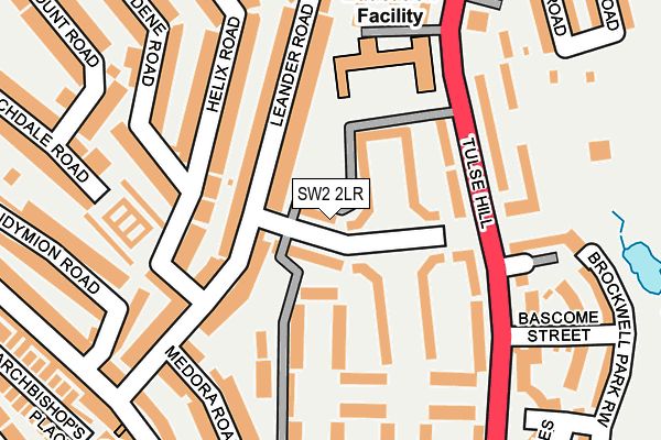 SW2 2LR map - OS OpenMap – Local (Ordnance Survey)