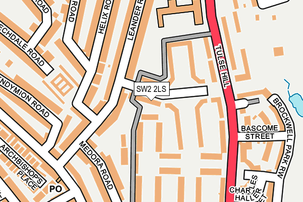 SW2 2LS map - OS OpenMap – Local (Ordnance Survey)