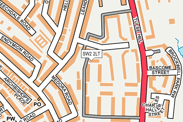 SW2 2LT map - OS OpenMap – Local (Ordnance Survey)