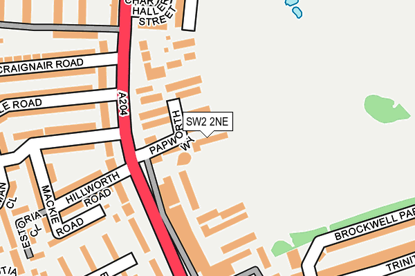 SW2 2NE map - OS OpenMap – Local (Ordnance Survey)