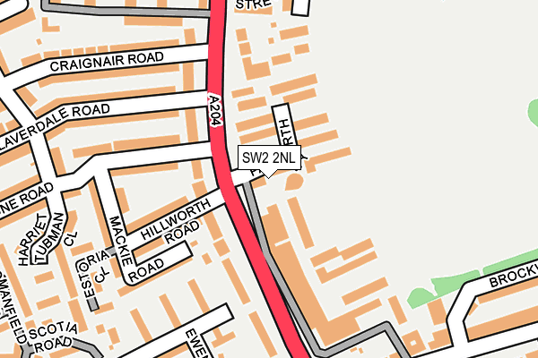 SW2 2NL map - OS OpenMap – Local (Ordnance Survey)