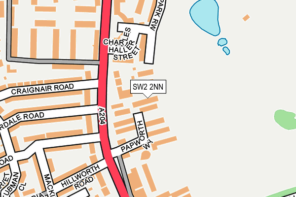SW2 2NN map - OS OpenMap – Local (Ordnance Survey)