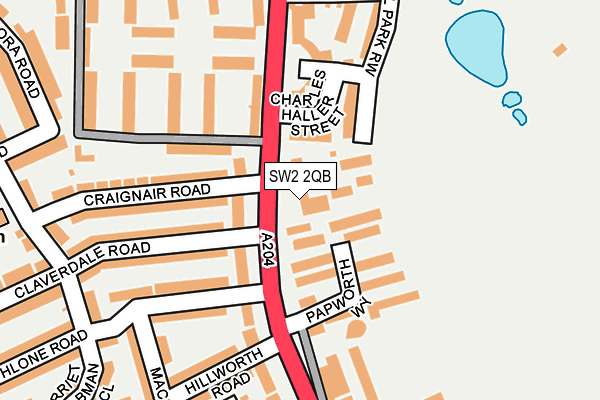 SW2 2QB map - OS OpenMap – Local (Ordnance Survey)