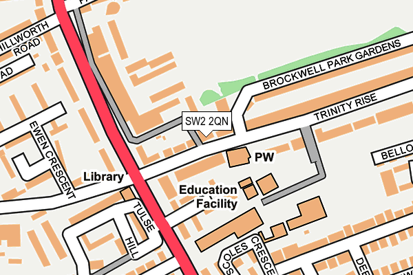 SW2 2QN map - OS OpenMap – Local (Ordnance Survey)