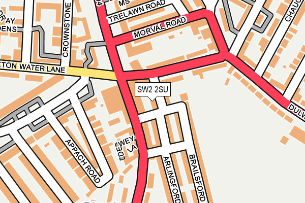 SW2 2SU map - OS OpenMap – Local (Ordnance Survey)