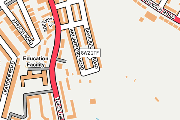 SW2 2TF map - OS OpenMap – Local (Ordnance Survey)