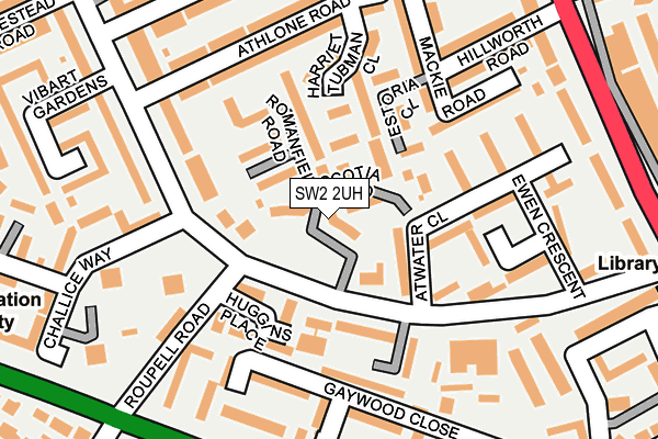 SW2 2UH map - OS OpenMap – Local (Ordnance Survey)