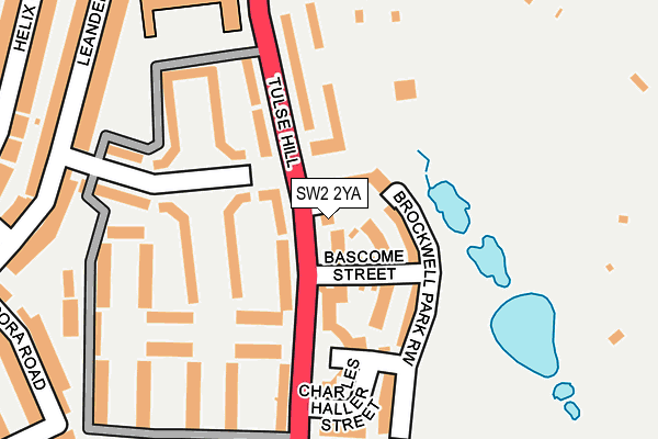 SW2 2YA map - OS OpenMap – Local (Ordnance Survey)