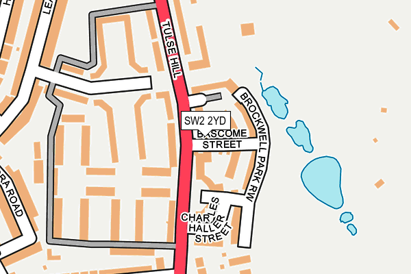 SW2 2YD map - OS OpenMap – Local (Ordnance Survey)