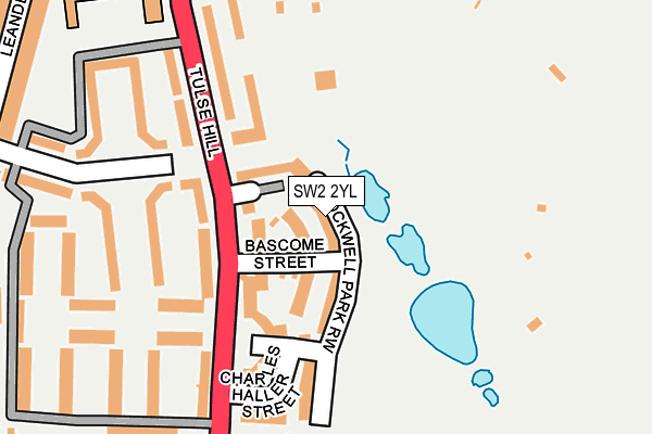 SW2 2YL map - OS OpenMap – Local (Ordnance Survey)