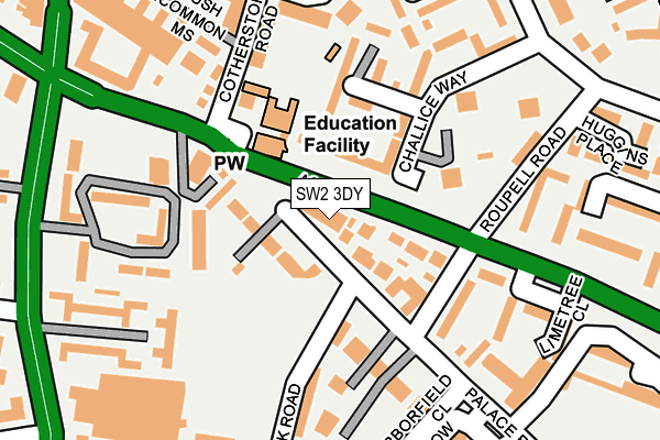 SW2 3DY map - OS OpenMap – Local (Ordnance Survey)