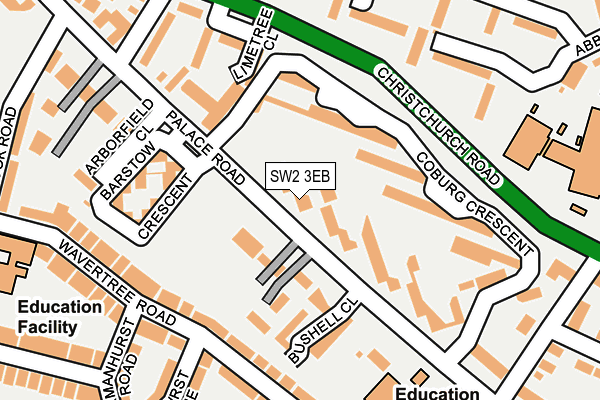 SW2 3EB map - OS OpenMap – Local (Ordnance Survey)