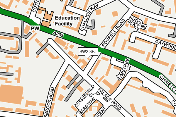 SW2 3EJ map - OS OpenMap – Local (Ordnance Survey)