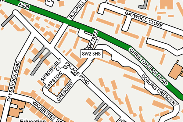 SW2 3HS map - OS OpenMap – Local (Ordnance Survey)