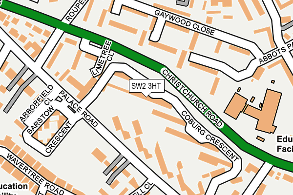 SW2 3HT map - OS OpenMap – Local (Ordnance Survey)