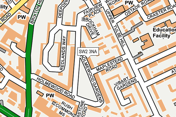 SW2 3NA map - OS OpenMap – Local (Ordnance Survey)