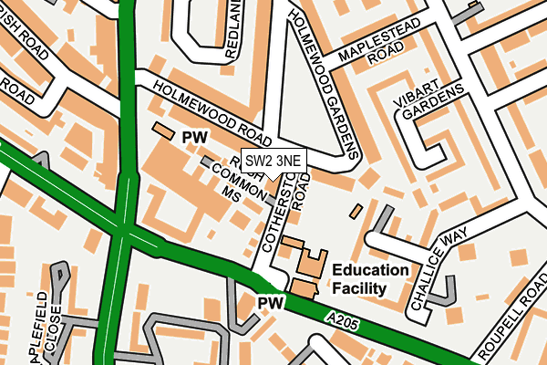 SW2 3NE map - OS OpenMap – Local (Ordnance Survey)