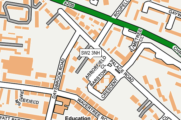 SW2 3NH map - OS OpenMap – Local (Ordnance Survey)