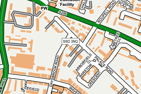 SW2 3NQ map - OS OpenMap – Local (Ordnance Survey)