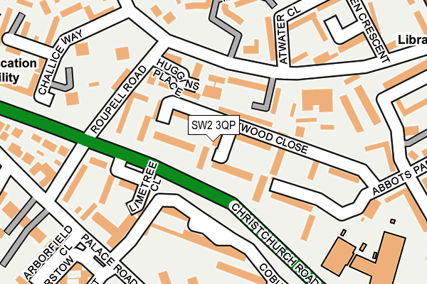SW2 3QP map - OS OpenMap – Local (Ordnance Survey)