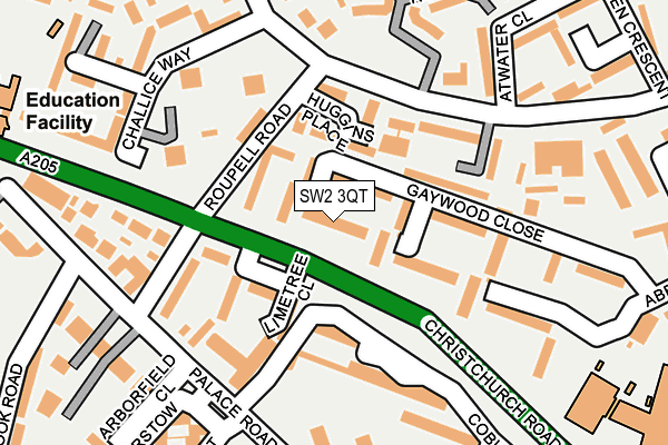 SW2 3QT map - OS OpenMap – Local (Ordnance Survey)