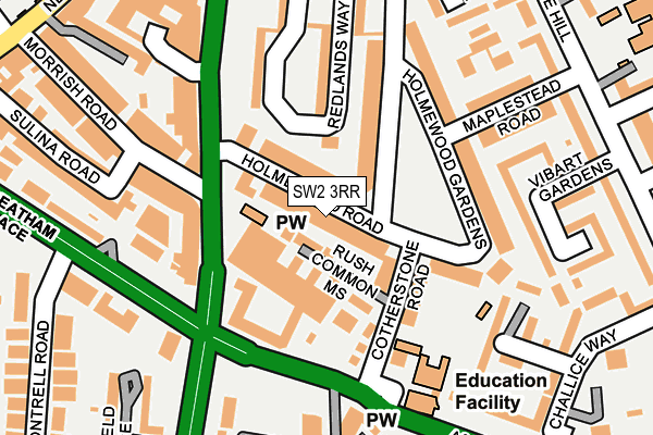 SW2 3RR map - OS OpenMap – Local (Ordnance Survey)
