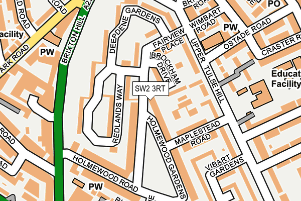 SW2 3RT map - OS OpenMap – Local (Ordnance Survey)