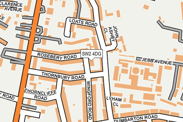 SW2 4DG map - OS OpenMap – Local (Ordnance Survey)