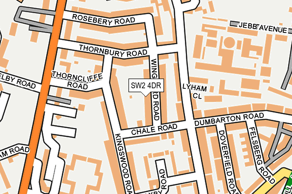 SW2 4DR map - OS OpenMap – Local (Ordnance Survey)