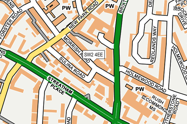 SW2 4EE map - OS OpenMap – Local (Ordnance Survey)